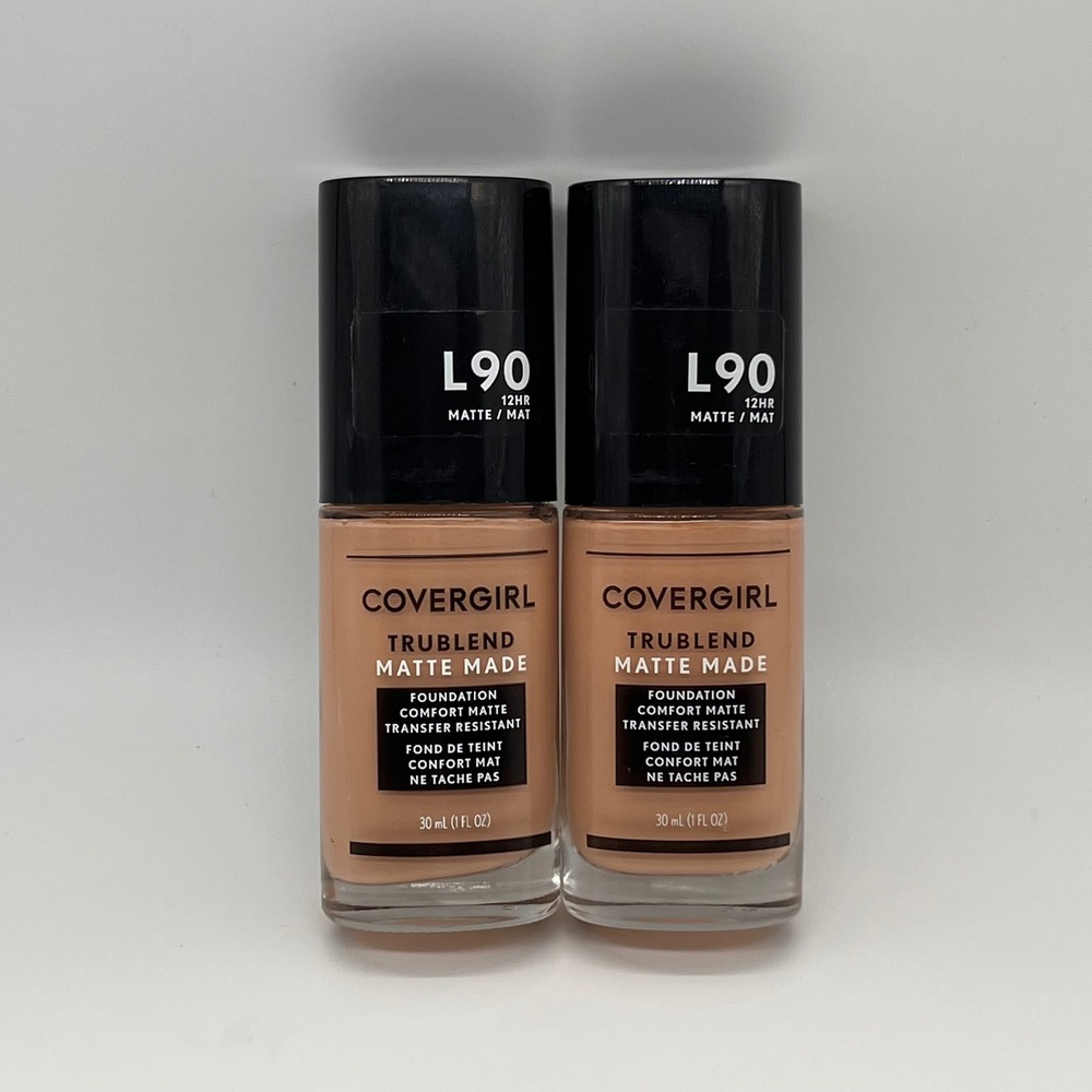 Covergirl TruBlend Matte Made Foundation‎ L90 Classic Beige 1oz 2 Pack Womens